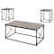 Monarch Specialties Dining Table - 36"X 60" / Dark Taupe / Black Metal I 7950P - alternate 1